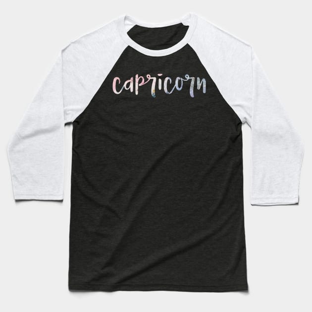 Capricorn Baseball T-Shirt by christikdesigns